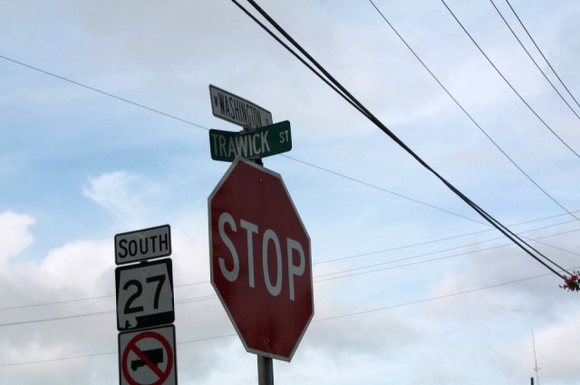 Street named Trawick in Abbeville, AL